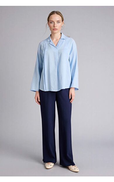 DeFacto Regular Fıt Düz Paça Gofre Dokulu Pantolon