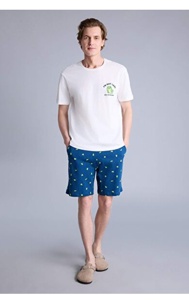 DeFacto Regular Fıt Hayvan Baskılı Kısa Kollu 2'li Takım