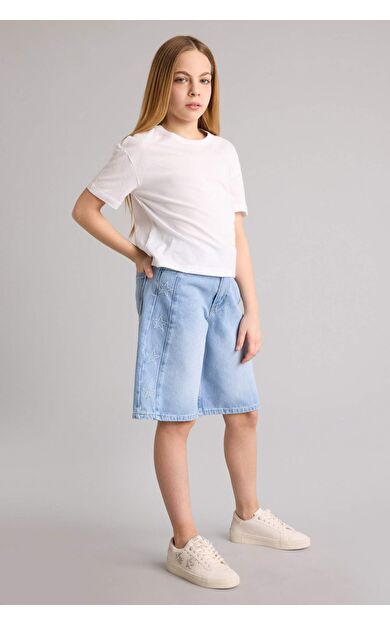 Jean Şort Kız Çocuk