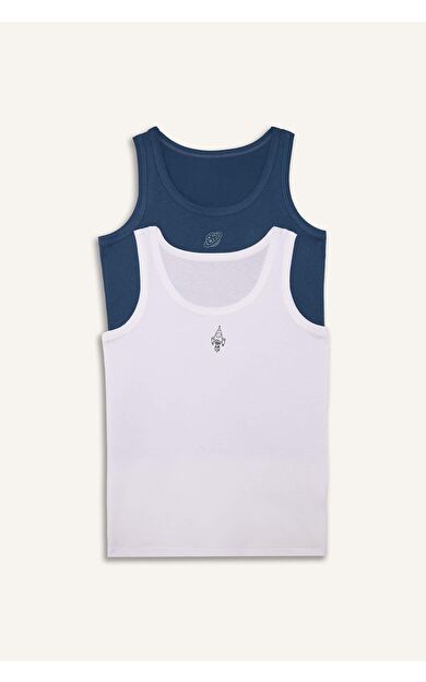 Uzay Baskılı 2'li Atlet Erkek Çocuk