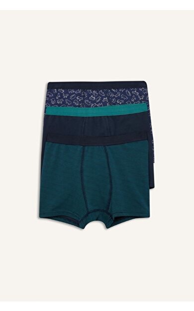 DeFacto Hayvan Desenli Penye 3'lü Boxer Erkek Çocuk