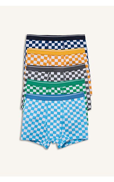 DeFacto Desenli Penye 5'li Boxer Erkek Çocuk