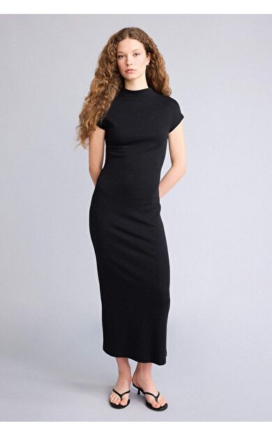 Bodycon Vücudu Saran Modal Maxi Elbise