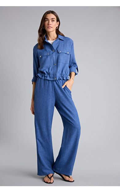 DeFacto Wıde Leg Çift Cepli Yüksek Bel Geniş Paça Pantolon