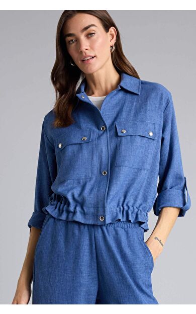 DeFacto Regular Fıt Gömlek Yaka Blazer Ceket