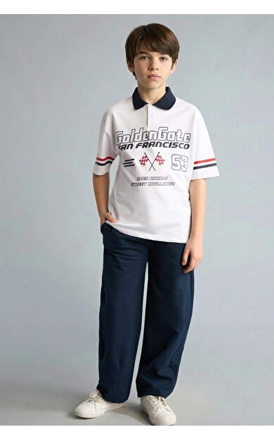 DeFacto Regular Fıt Sweatshirt Kumaşı Pantolon Erkek Çocuk
