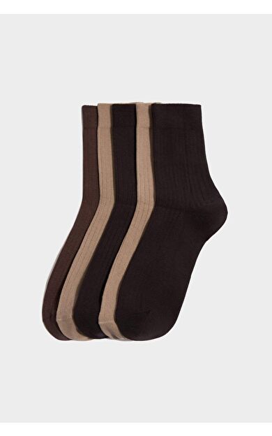Erkek 5'li Pamuklu Uzun Çorap