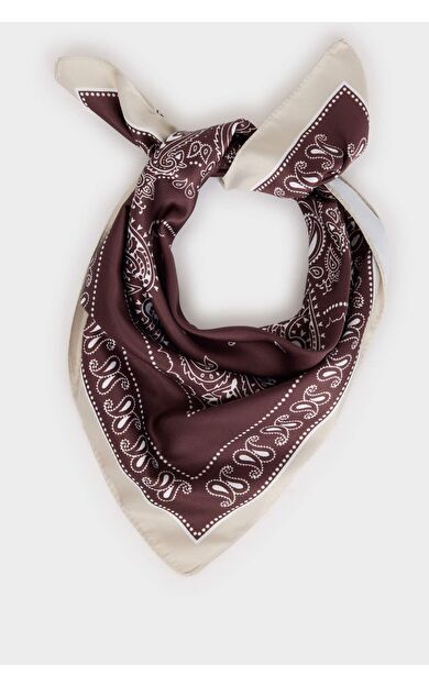 Kadın Şal Desenli Saten Şal