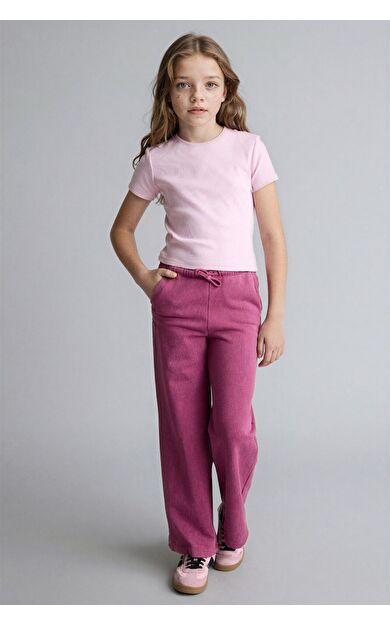 DeFacto Wıde Leg Sweatshirt Kumaşı Pantolon Kız Çocuk