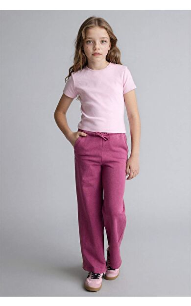 DeFacto Wıde Leg Sweatshirt Kumaşı Pantolon Kız Çocuk