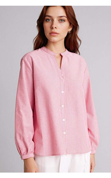 DeFacto Regular Fıt Bisiklet Yaka Poplin Uzun Kollu Gömlek