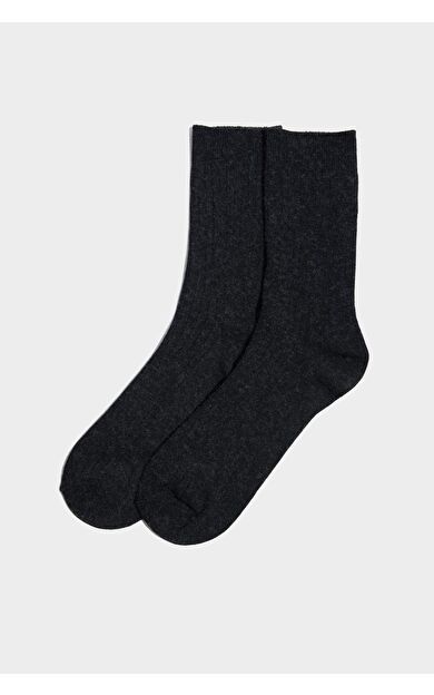 Erkek 2'li Yün Uzun Çorap