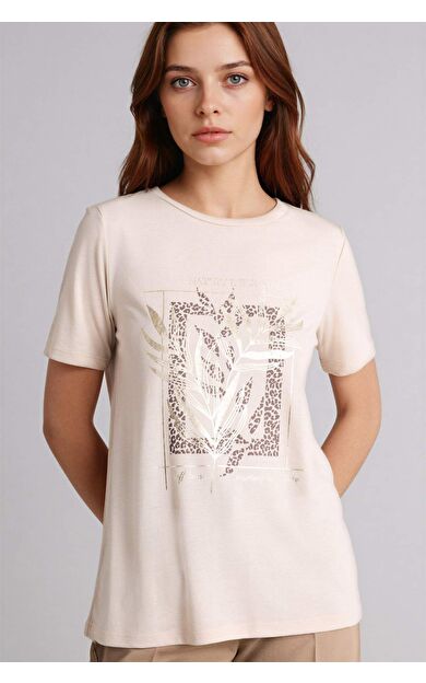 DeFacto Regular Fıt Bisiklet Yaka Hayvan Desenli Kısa Kollu Tişört