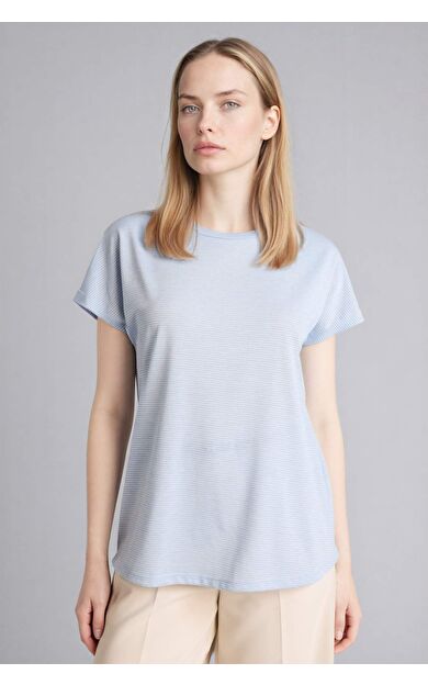 Bisiklet Yaka Kısa Kollu Tişört