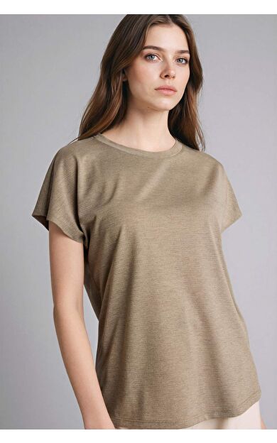 Bisiklet Yaka Kısa Kollu Tişört