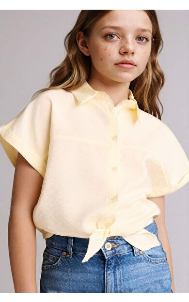 DeFacto Regular Fıt Kısa Kollu Gömlek Kız Çocuk