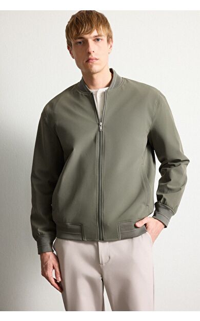 DeFacto Slim Fit Bomber Yaka Fermuarlı Mont