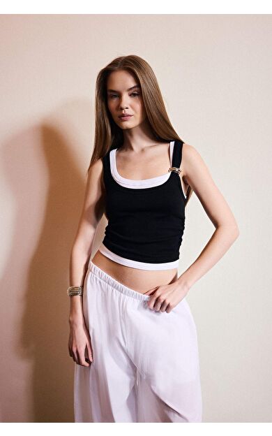 DeFacto Slım Fıt U Yaka Ribana Atlet