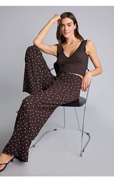 DeFacto Wıde Leg Puantiye Bürümcük Pantolon