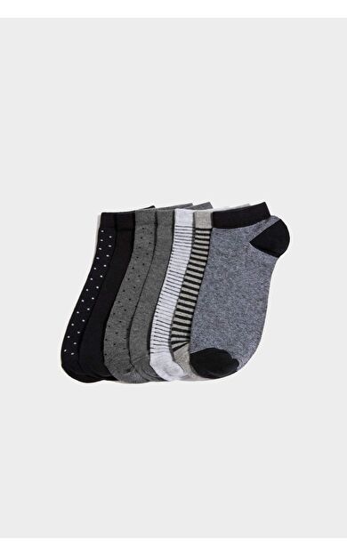 Erkek 7'li Pamuklu Patik Çorap