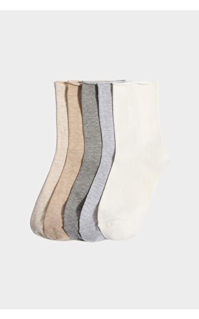 Kadın 5'li Pamuklu Uzun Çorap