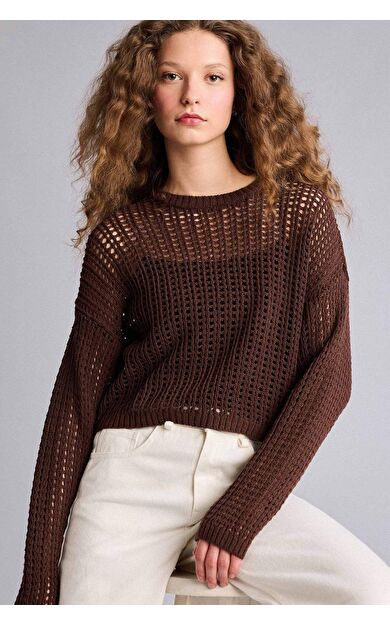 DeFacto Regular Fıt Kayık Yaka Kazak