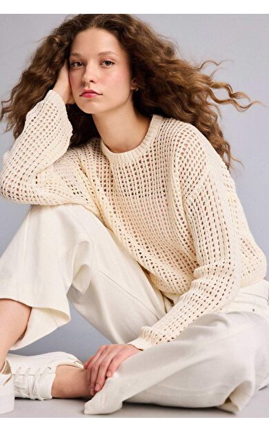 DeFacto Regular Fıt Kayık Yaka Kazak