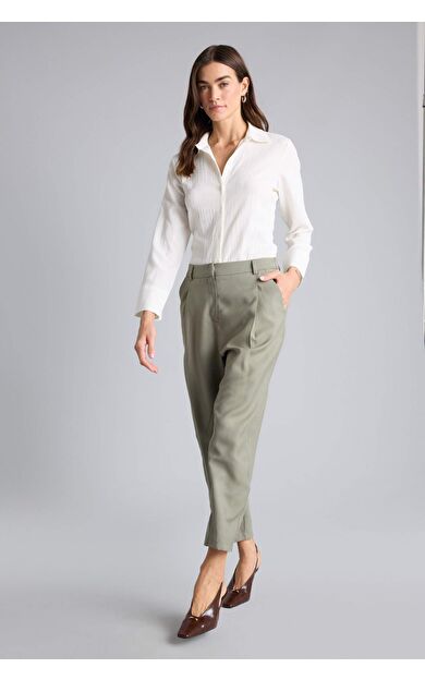 DeFacto Straıght Fıt Fermuarlı Normal Bel Düz Paça Modal Pantolon