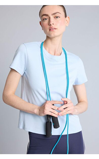 DeFacto Standart Fıt Bisiklet Yaka Sporcu Pamuklu Kısa Kollu Tişört