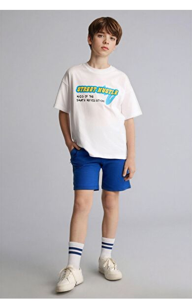 DeFacto Oversıze Sweatshirt Kumaşı Şort Erkek Çocuk