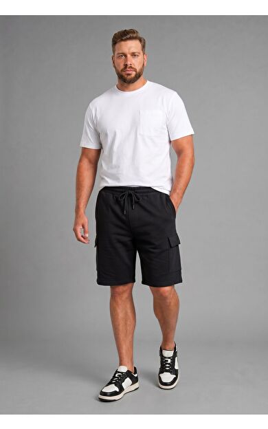 DeFacto Relax Fıt Düz Paça Sweatshirt Kumaşı Uzun Şort