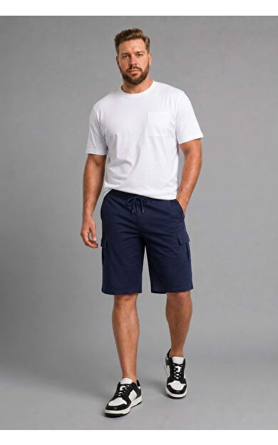 DeFacto Relax Fıt Düz Paça Sweatshirt Kumaşı Uzun Şort