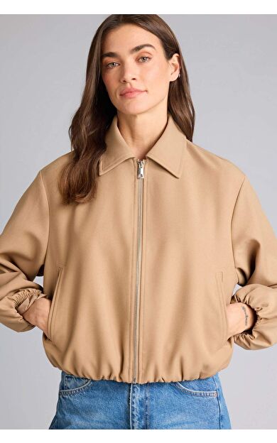 DeFacto Standart Fıt Süet Mont