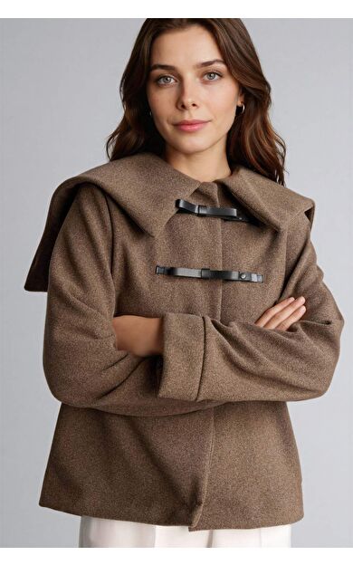 DeFacto Regular Fıt Büyük Yaka İçi Yumuşak Tüylü Hırka