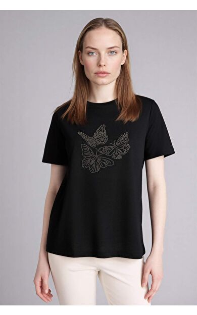 DeFacto Relax Fıt Bisiklet Yaka Kısa Kollu Tişört