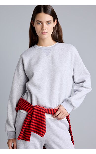 DeFacto Relax Fıt Basıc Sweatshirt