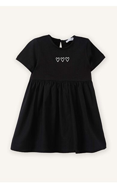 Desenli Elbise Kız Bebek