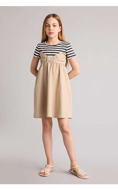 DeFacto Yarım Kollu Elbise Kız Çocuk