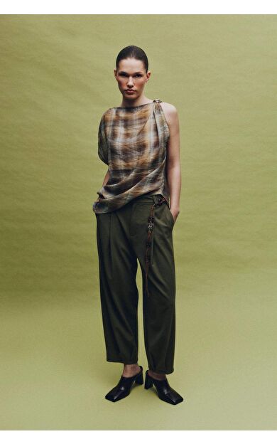 Balloon Fıt Normal Bel Düz Paça Pantolon