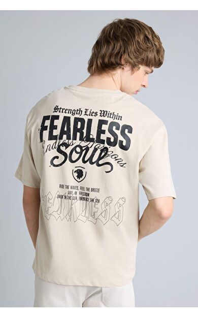 Boxy Fıt Baskılı Kısa Kollu Tişört