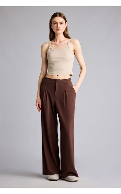 DeFacto Loungewear Pileli Geniş Paça Dökümlü Pantolon