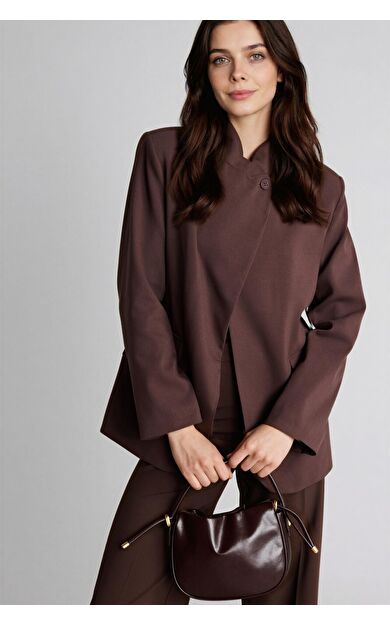 DeFacto Regular Fıt Dik Yaka Blazer Ceket