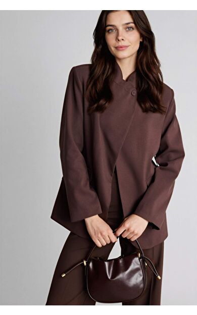 DeFacto Regular Fıt Dik Yaka Blazer Ceket