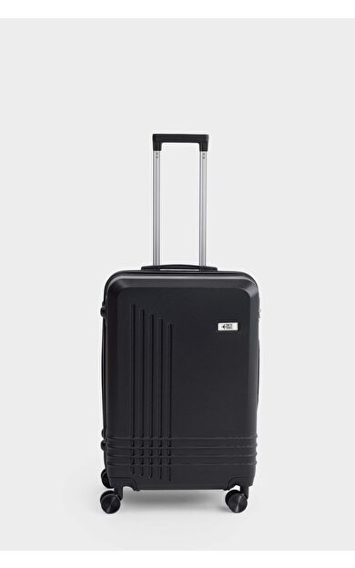 Unisex Sert Kapaklı Çekçekli Küçük Valiz