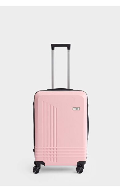 Unisex Sert Kapaklı Çekçekli Küçük Valiz