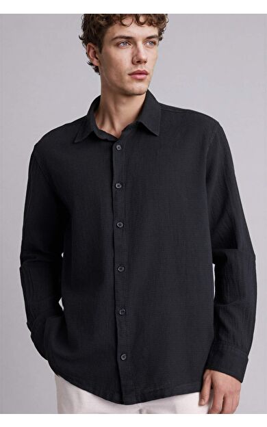DeFacto %100 Pamuk Uzun Kollu Gömlek