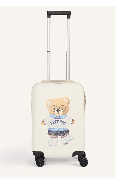DeFacto Unisex Sert Kapaklı Çekçekli Küçük Boy Valiz