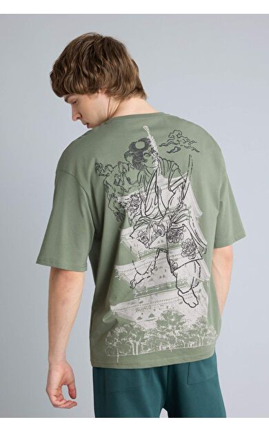 Boxy Fıt Baskılı Kısa Kollu Tişört