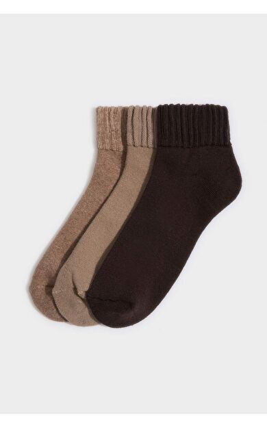 Kadın 3'lü Pamuklu Havlu Çorap