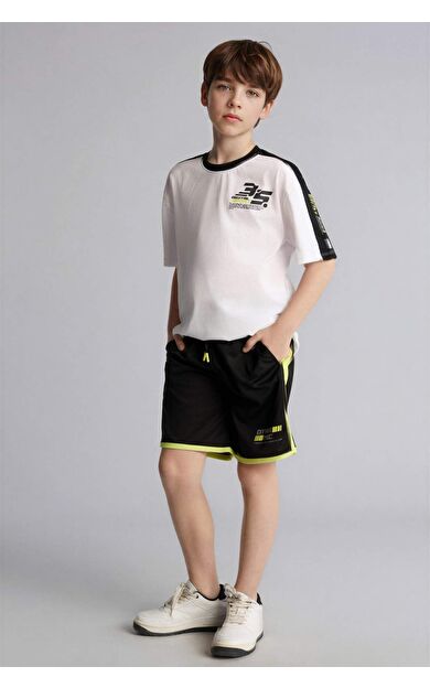 DeFacto Regular Fıt Spor Baskılı Tül Şort Erkek Çocuk